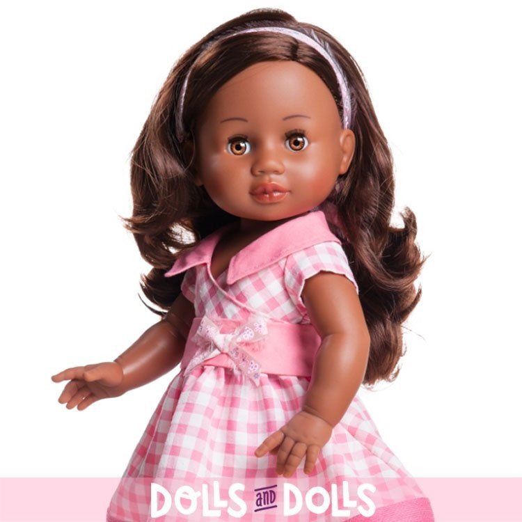 Paola Reina doll 45 cm - Soy tú - Amor with pink dress chequered