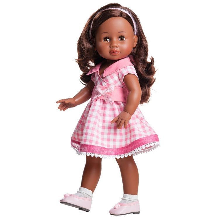 Paola Reina doll 45 cm - Soy tú - Amor with pink dress chequered