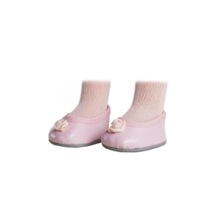 Complements for Paola Reina 32 cm doll - Las Amigas - Pink shoes with pink flower