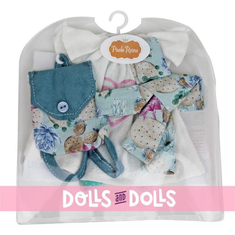 Outfit for Paola Reina doll 32 cm - Las Amigas - Carol spring outfit with rucksack