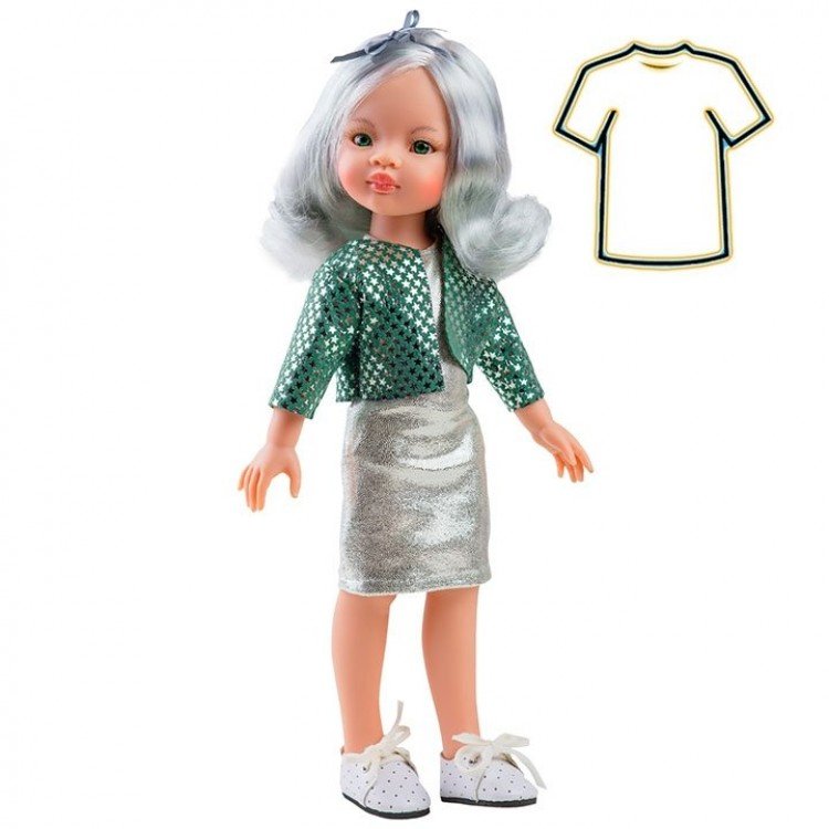 Outfit for Paola Reina doll 32 cm - Las Amigas - Manica dress with stars