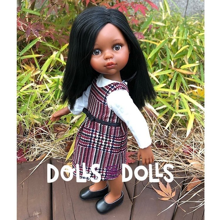 Dolls And Dolls downloadable pattern for Las Amigas dolls - Plaid dress with blouse