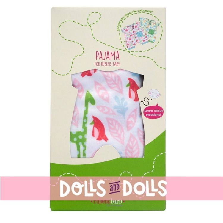 Outfit for Rubens Barn doll 45 cm - Rubens Baby - Pocket Friends pink pajamas