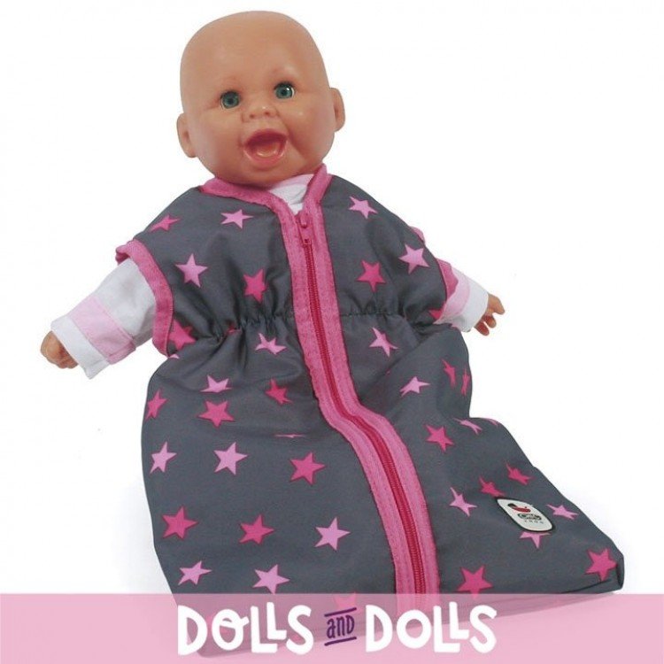 Sleeping bag for dolls to 55 cm - Bayer Chic 2000 - Fuchsia stars
