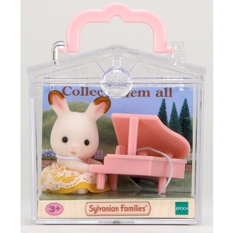 Sylvanian Families - Baby to bring - Chocolate rabbit with piano - Dolls  And Dolls - Collectible Doll shop