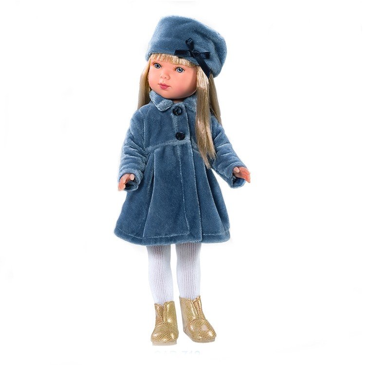 Vestida de Azul doll 28 cm - Carlota blonde with blue coat