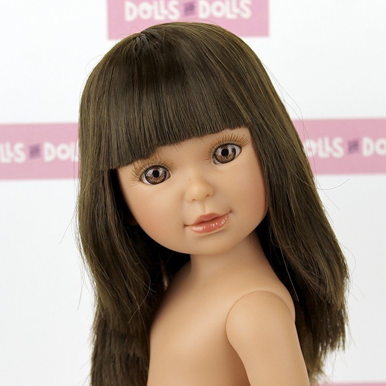 Vestida de Azul doll 33 cm - Paulina brunette with fringe without clothes