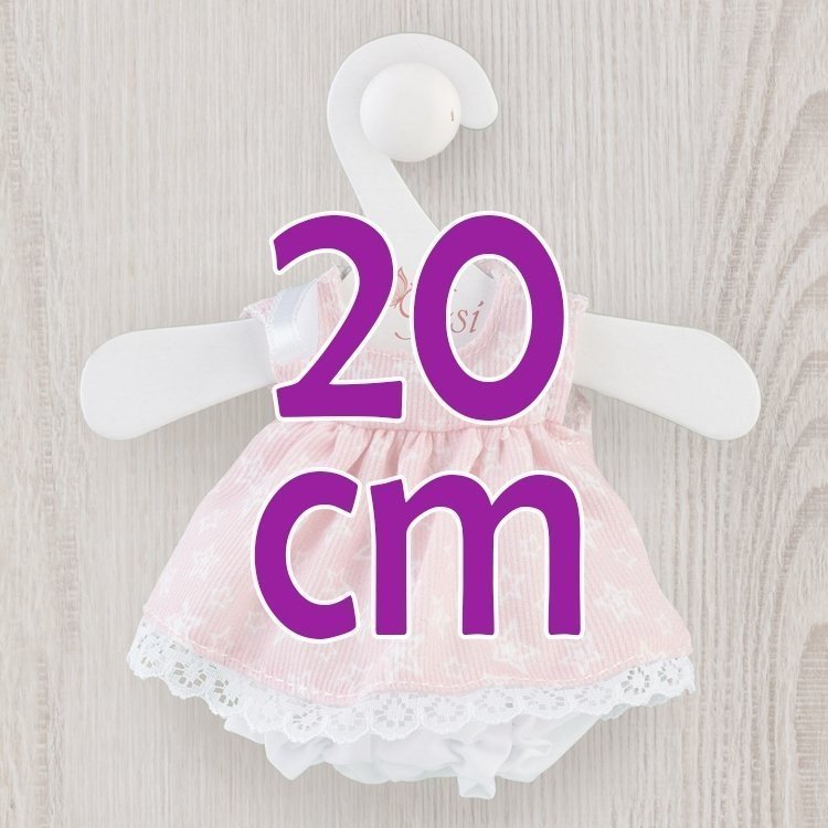 Outfit for Así doll 20 cm - Pink stars dress for Cheni doll