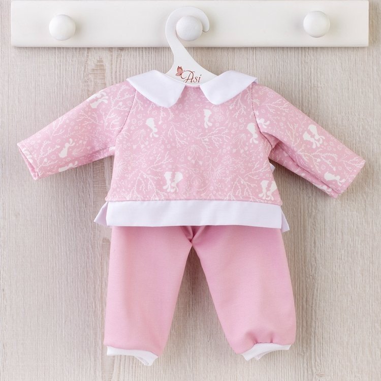 Outfit for Así doll 43 cm - Pink bunny tracksuit for María doll