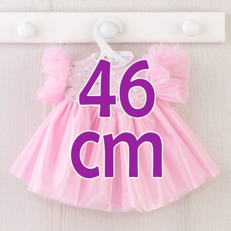 Outfit for Así doll 46 cm - Pink tulle dress for Noor doll