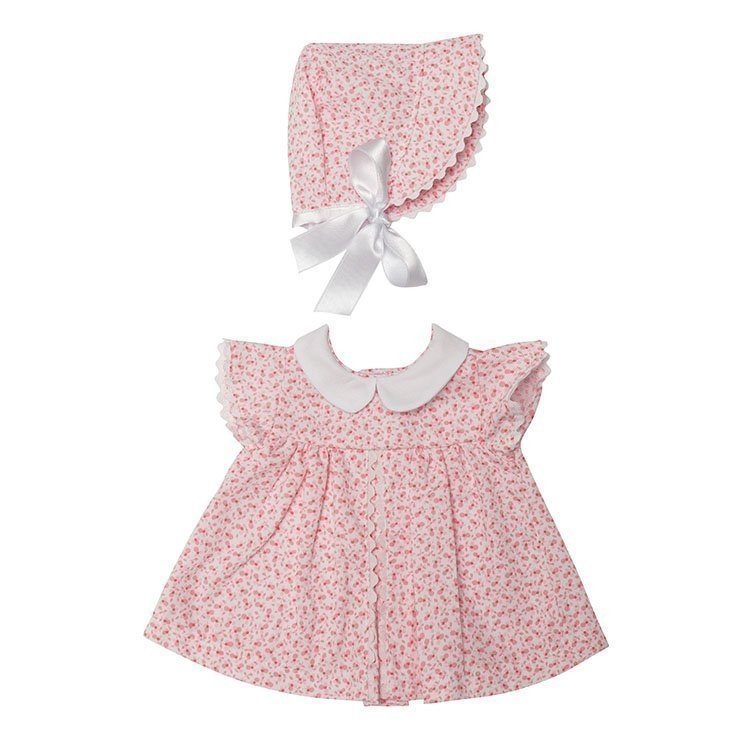 Outfit for Así doll 46 cm - Pink flowers dress for Leo doll