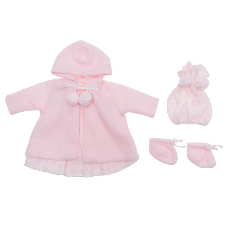 Así doll Outfit 46 cm - Pink knitted dress with duffle coat, hat and  booties for Leo - Dolls And Dolls - Collectible Doll shop