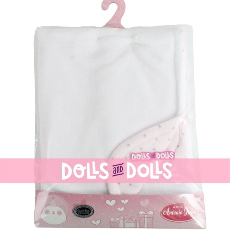 Antonio Juan doll Complements 40 - 52 cm - Pink and white blanket with stars