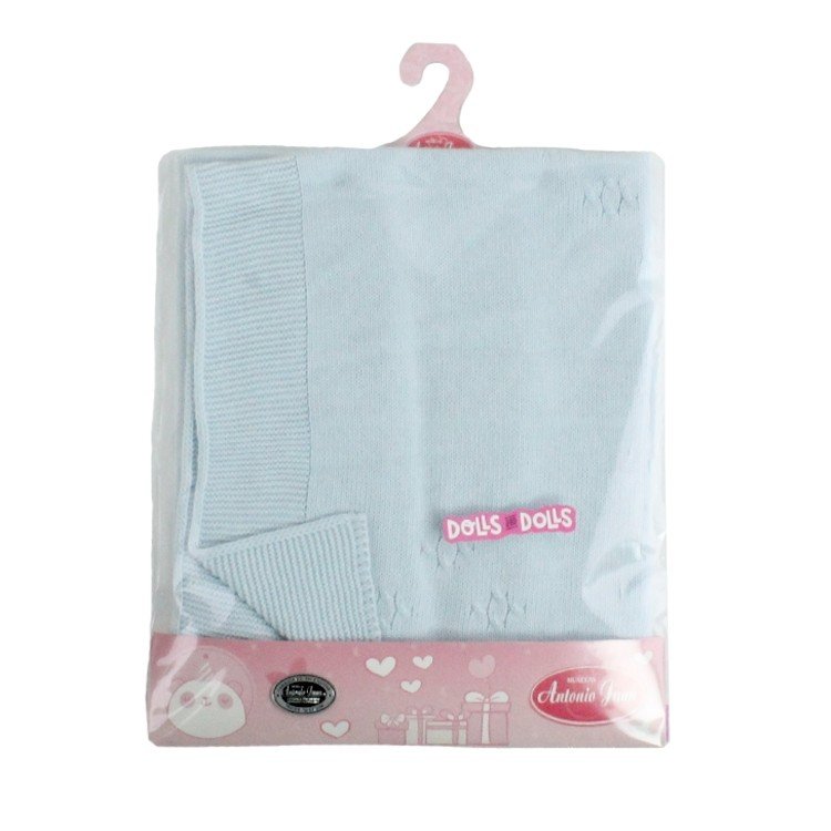Complements for Antonio Juan 40 - 52 cm doll - Stitched blue blanket