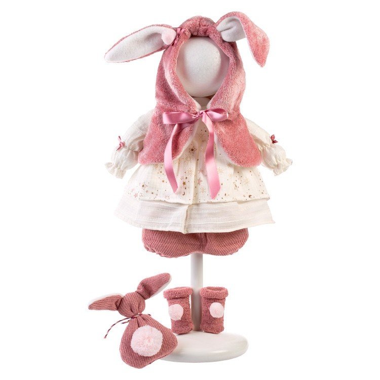 Clothes for Llorens dolls 42 cm - Star dress and bunny hood, socks and ...