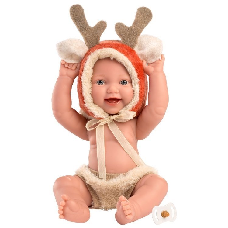 Llorens doll 31 cm - Mini Baby Boy - Reindeer