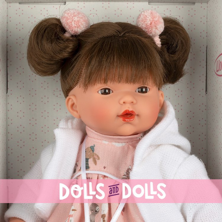 Llorens doll 33 cm - Crying Vera with a bunny-themed winter dress