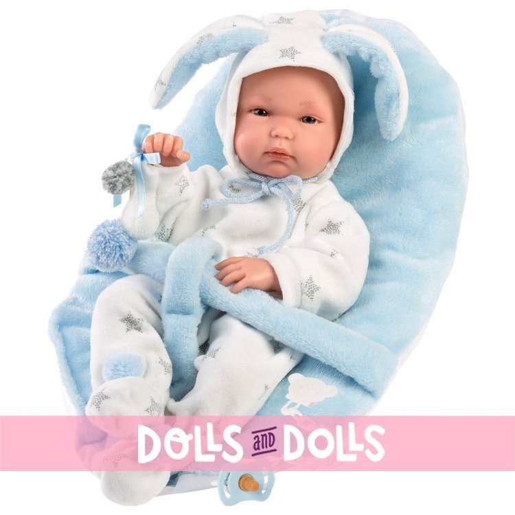 Llorens doll 35 cm - Bimbo with baby carrier