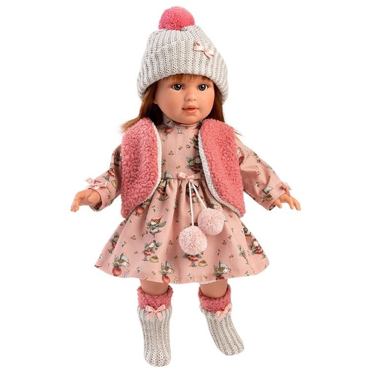 Llorens doll 40 cm - Sofia with fairy dress and pink vest