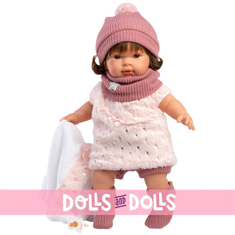 Llorens doll 42 cm - Crying Carla in winter star dress