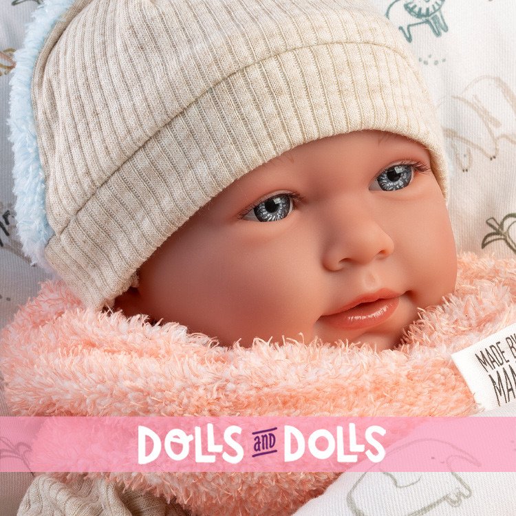 Llorens doll 42 cm - Newborn Mimi crybaby with bump cushion