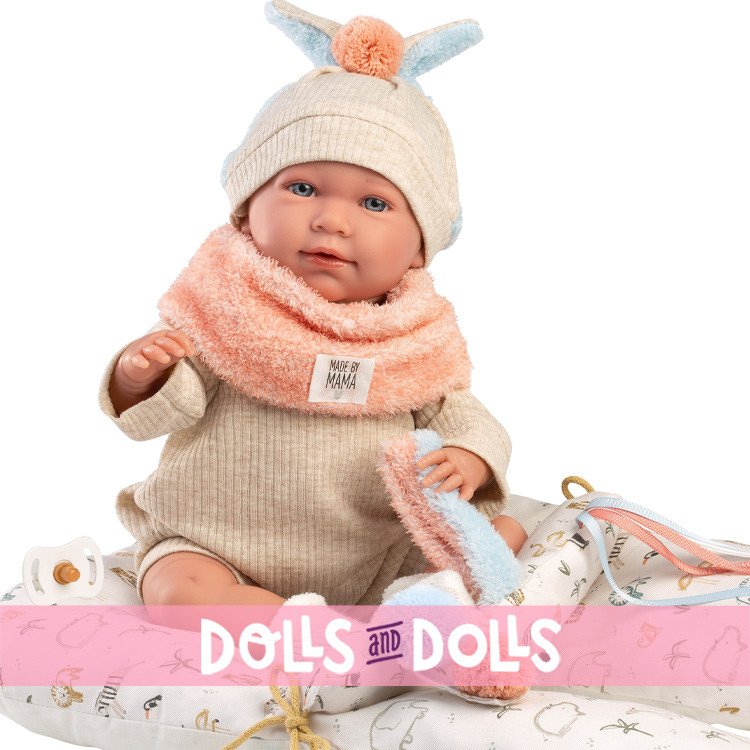 Llorens doll 42 cm - Newborn Mimi crybaby with bump cushion