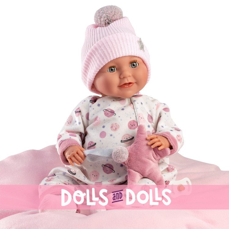 Llorens doll 42 cm - Newborn Heidi crybaby in space pajamas