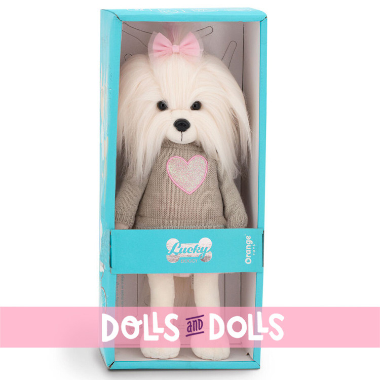 Lucky Doggy doll 37 cm - Lucky Mimi - Pink heart