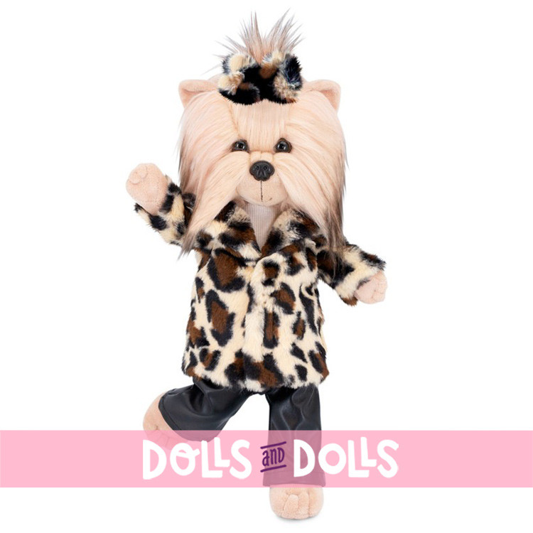 Lucky Doggy doll 37 cm - Lucky Yoyo - Printed jacket, T-shirt, and pants