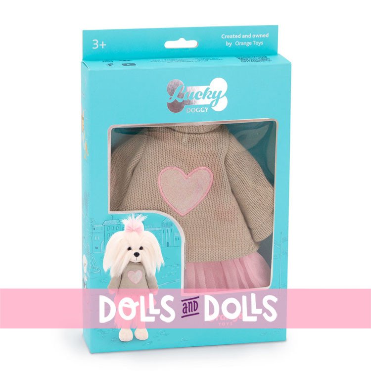 Outfit for Lucky Doggy doll 37 cm - Pink heart