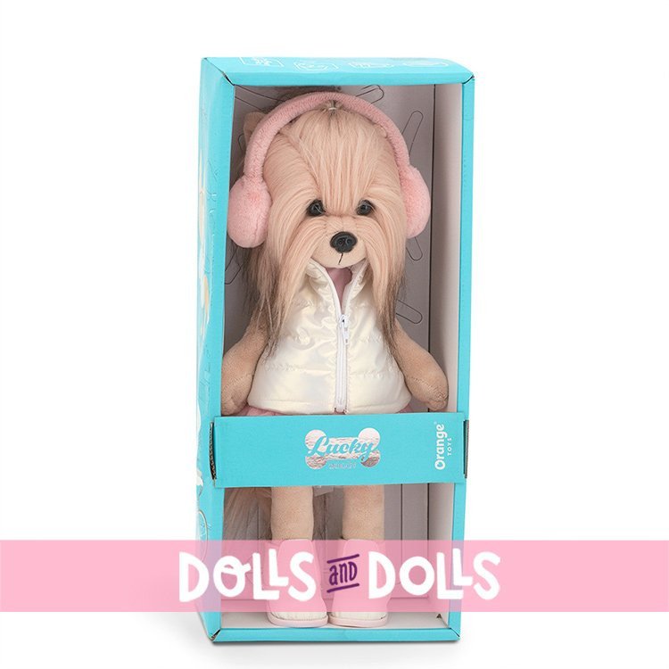 Lucky Doggy doll 37 cm - Lucky Yoyo - Pink dream