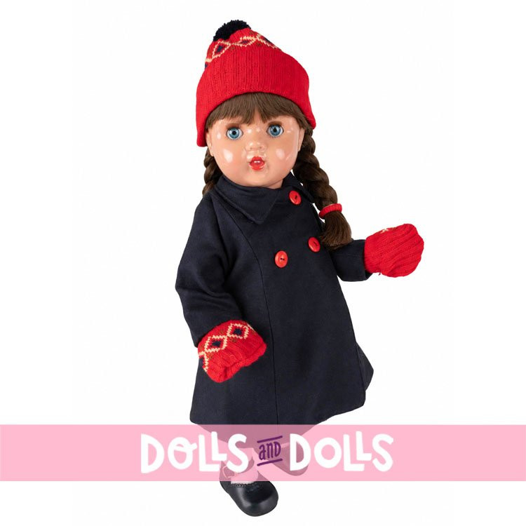 Mariquita Pérez doll 50 cm - With navy coat set