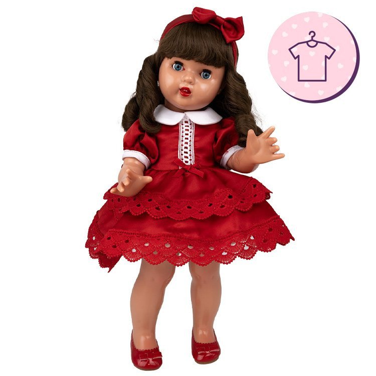 Outfit for Mariquita Pérez doll 50 cm - Red dress 2025