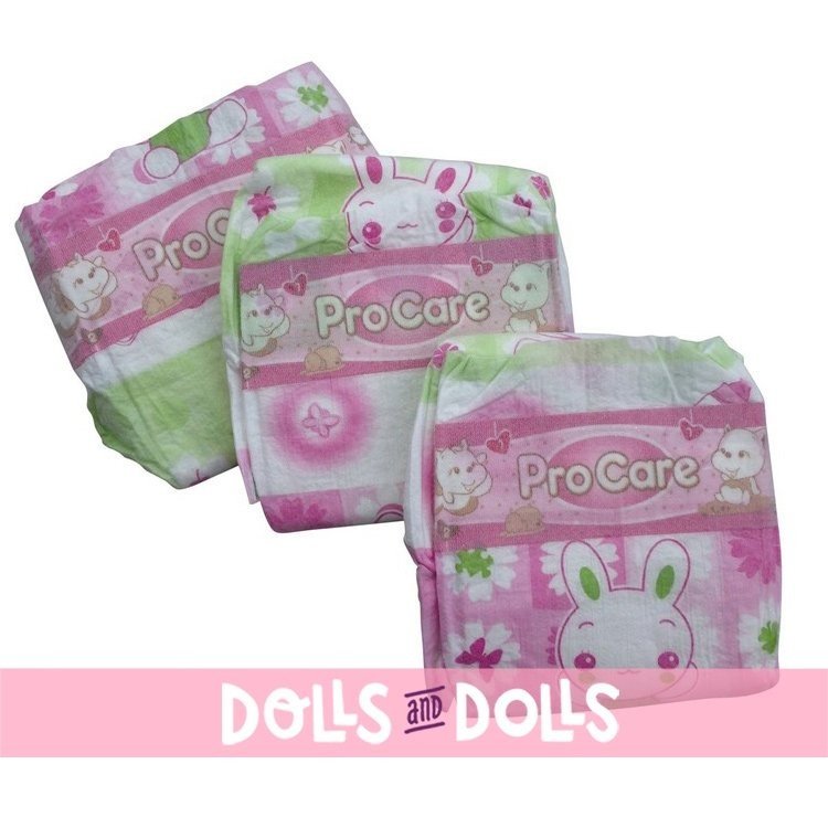 Complements for baby dolls 40-45 cm - Set of 3 diapers