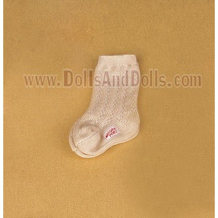 Beige socks (one pair).