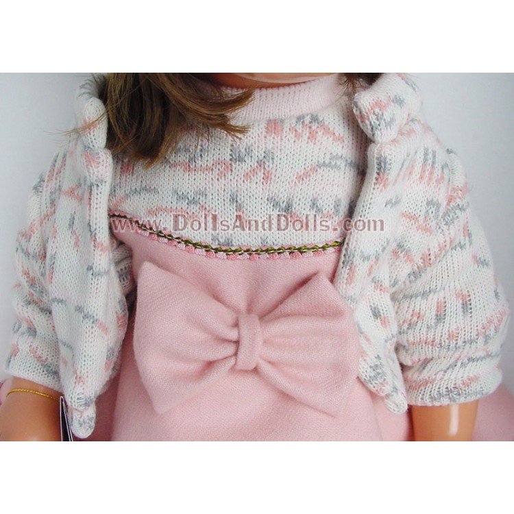 Mariquita Pérez vest. chaqueta punto gris rosa