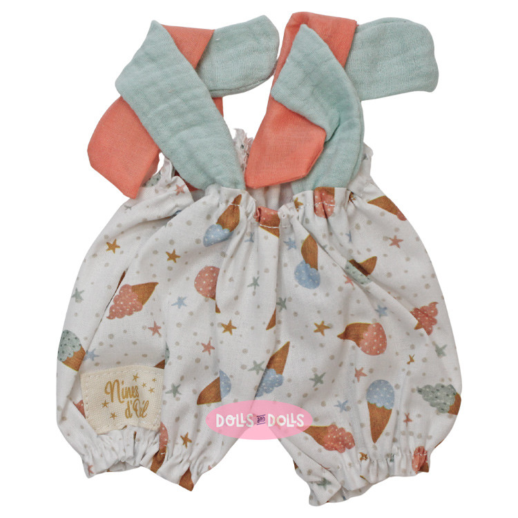 Clothes for Nines d'Onil dolls 37 cm - Joy - Ice Cream Overalls