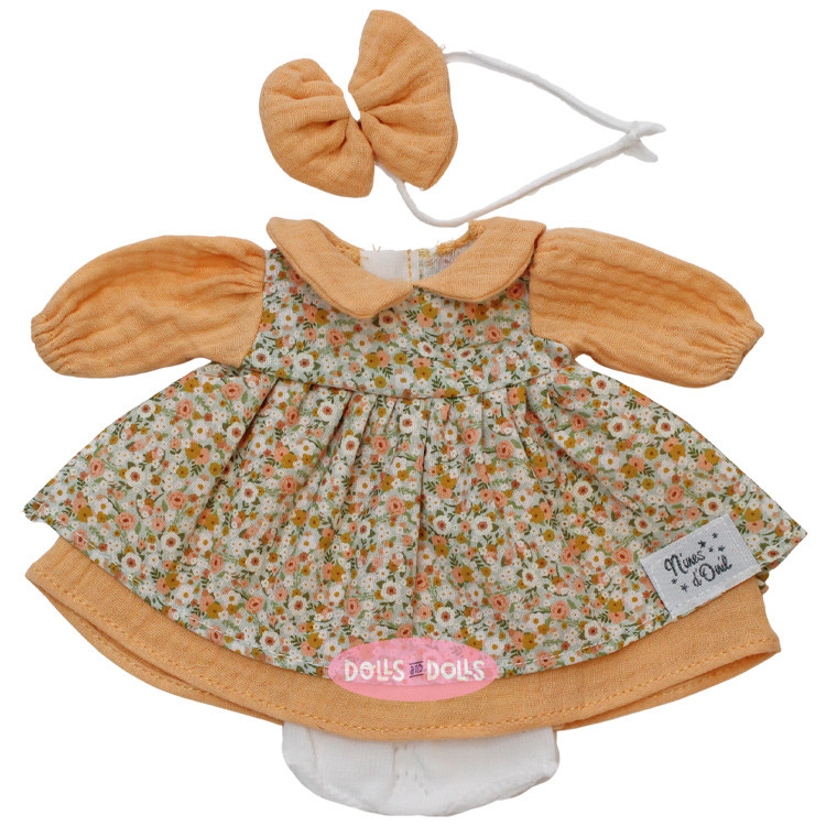 Clothes for Nines d'Onil dolls 30 cm - Pippa - Floral dress with a bow