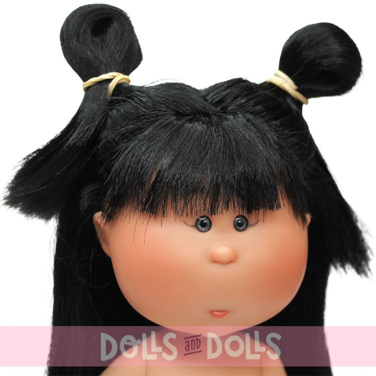 Nines d'Onil doll 23 cm - Little Mia with straight black hair with fringes - Without clothes