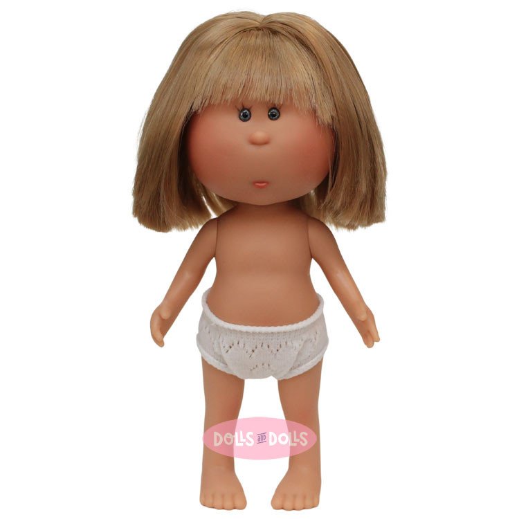 Nines d'Onil doll 23 cm - Little Mia with straight blonde hair and fringe - Without clothes