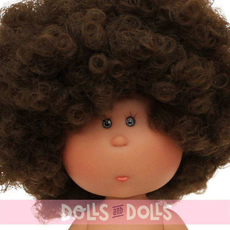 Nines d'Onil doll 23 cm - Little Mia with brown curly hair - Without clothes