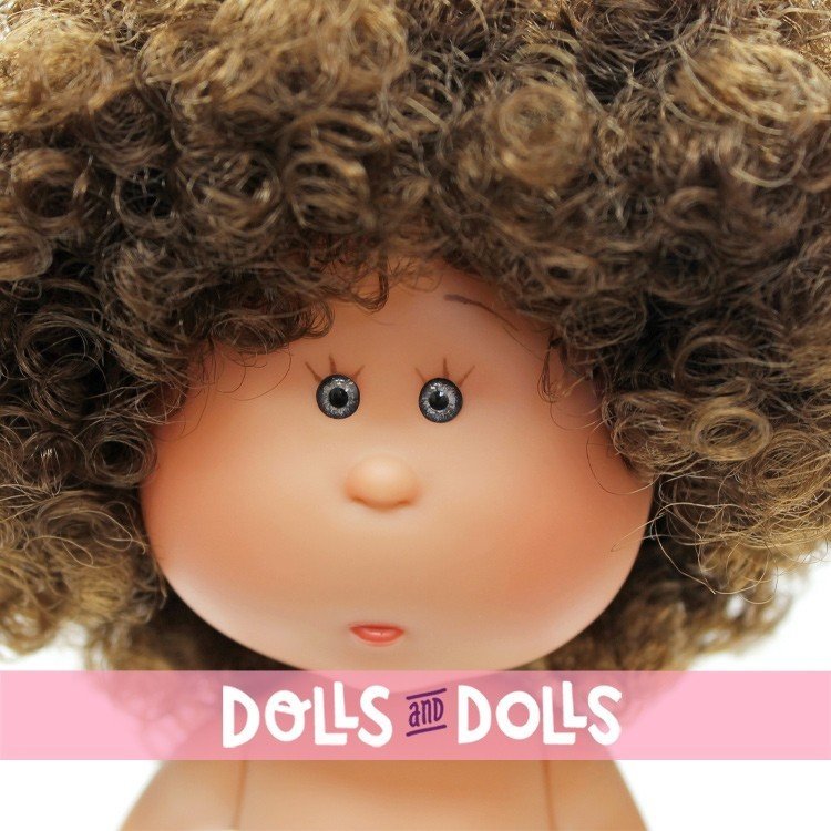 Nines d'Onil doll 23 cm - Little Mia with brown curly hair - Without clothes