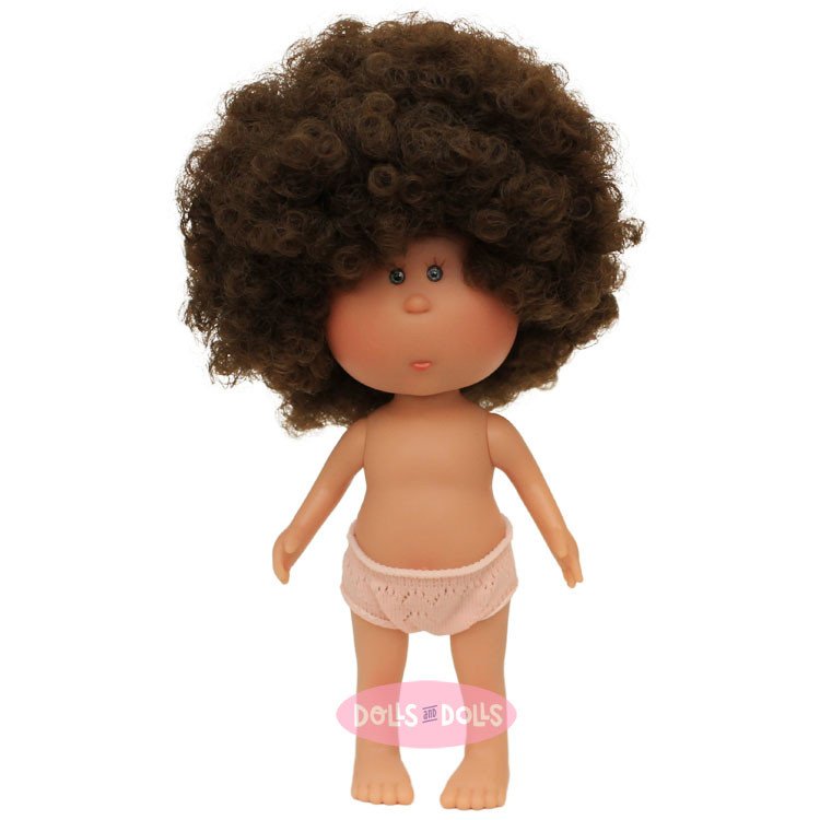 Nines d'Onil doll 23 cm - Little Mia with brown curly hair - Without clothes