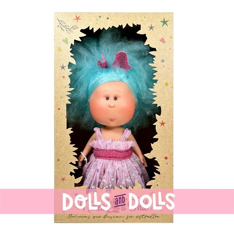 Nines d'Onil doll 30 cm - Mia Cotton with blue hair with pet