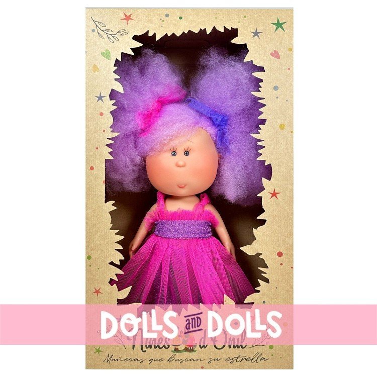 Nines d'Onil doll 30 cm - Mia Cotton with lilac hair with pet