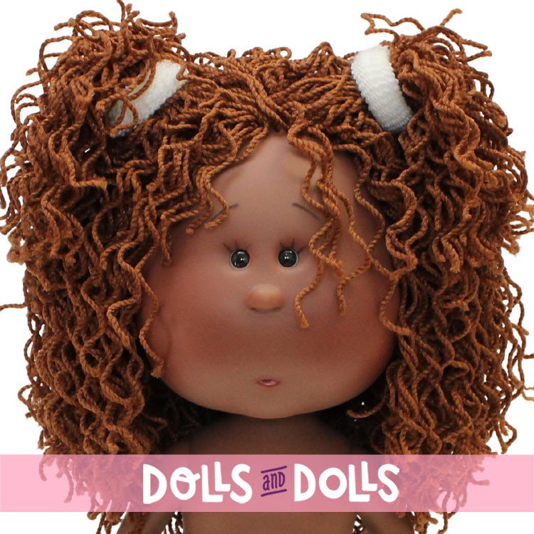 Nines d'Onil doll 30 cm - Mia with brown woolly hair - Without clothes