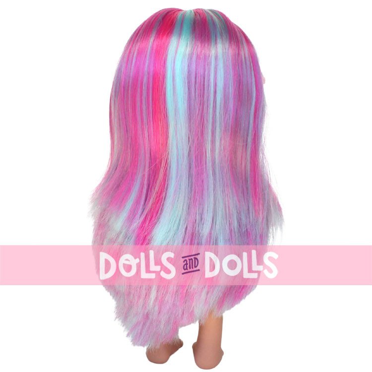 Nines d'Onil doll 30 cm - Mia with multicolored straight hair - Without clothes
