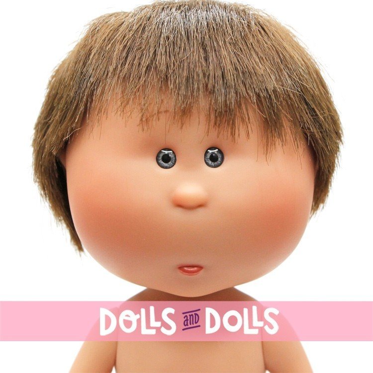 Nines d'Onil doll 23 cm - Little Mio with straight brown hair - Without clothes