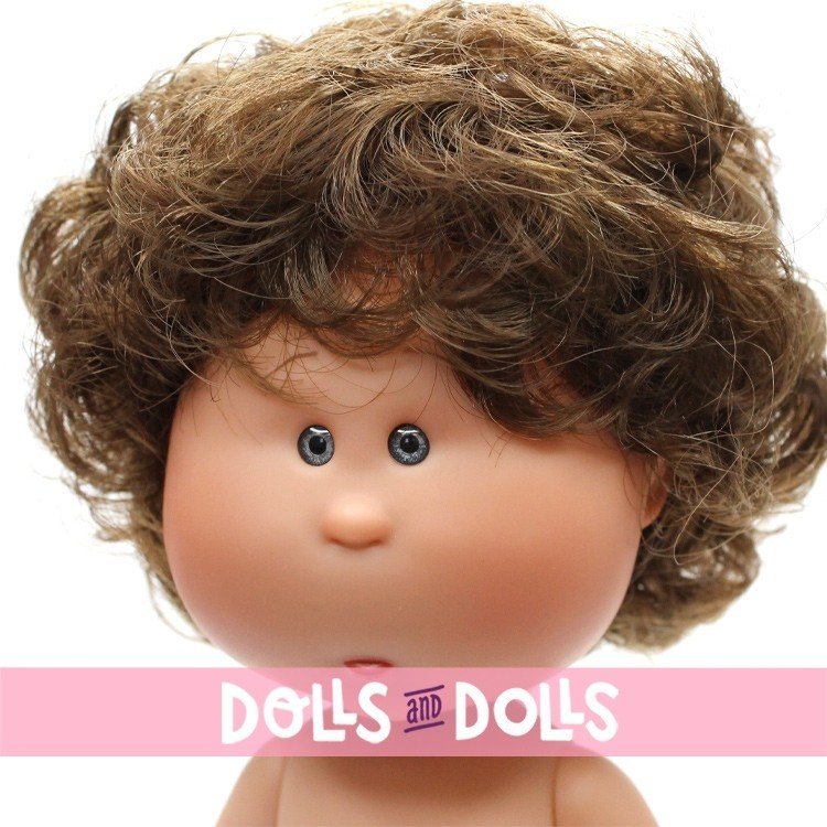 Nines d'Onil doll 23 cm - Little Mio with brown curly hair - Without clothes