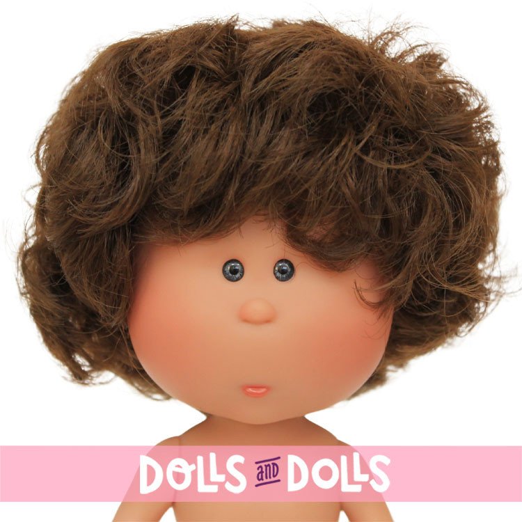 Nines d'Onil doll 23 cm - Little Mio with brown wavy hair - Without clothes